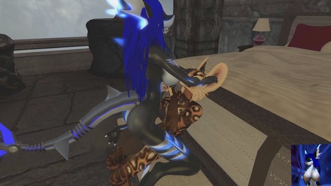 Fuka and Shark - Furry anime characters enjoy blowjob and creampie in Second Life